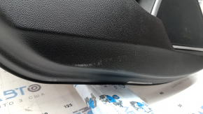 Ornamente ușă spate stânga Alfa Romeo Giulia 17-24 negre, cotiera piele neagră cu cusături maro, inserție piele maro, bordură cromată, inserție structură abanos, cu mâner, zgârieturi, lovituri