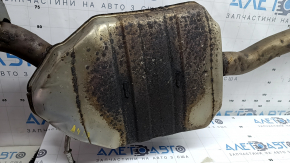 Rezonator tobă spate cu cilindru Audi A4 B8 13-16 restul 2.0T cu terminații, ruginit
