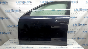 Дверь в сборе передняя левая VW Passat b8 16-19 USA черный LC9X, keyless, вмятина, окрашена 0.25