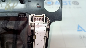 Ручка КПП с накладкой шифтера VW Passat b8 16-18 USA кожа черная, глянцевая накладка, под start-stop, царапины