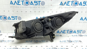 Фара передняя правая в сборе Ford Escape MK3 17-19 рест ксенон+led светлая, пожелтело стекло, потрескался лак