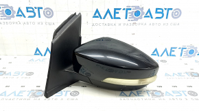 Ansamblu oglindă retrovizoare stânga Ford Escape MK3 17-19, 14 pini, semnalizator, iluminare spate, încălzire BSM, negru, semnalizatorul se va îngălbeni