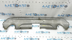 Ornament bara spate inferioară Ford Escape MK3 13-19 2 țevi, structură gri sub bara de remorcare, zgârieturi, lovituri