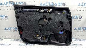 Ornamente ușă față dreapta Audi A3 8V 15-20 4d, 5d, neagră, piele, cotiera piele neagră, ornament gri, zgârieturi