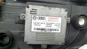 Фара передняя левая в сборе Audi A3 8V 17-20 xenon hid с нижним креплением, под полировку, царапины, желтит DRL