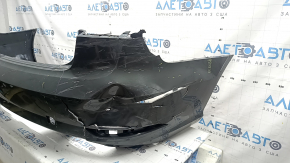 Bara spate nefinisată Audi A3 8V 17-20 fără senzori de parcare, gri, fără mufă, rupturi, suport crăpat, suport nelipit, fragmente lipsă, zgârieturi