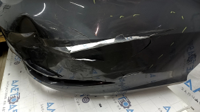 Bara spate nefinisată Audi A3 8V 17-20 fără senzori de parcare, gri, fără mufă, rupturi, suport crăpat, suport nelipit, fragmente lipsă, zgârieturi