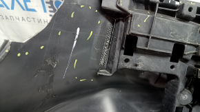Bara spate nefinisată Audi A3 8V 17-20 fără senzori de parcare, gri, fără mufă, rupturi, suport crăpat, suport nelipit, fragmente lipsă, zgârieturi