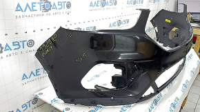 Bara față neagră Ford Escape MK3 17-19, respingere senzori parcare, neagră, crăpături în elemente de fixare, zgârieturi, găuri nestandard