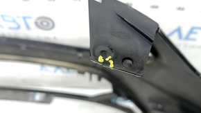 Bara față neagră Ford Escape MK3 17-19, respingere senzori parcare, neagră, crăpături în elemente de fixare, zgârieturi, găuri nestandard