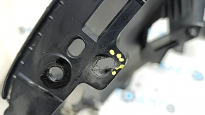 Bara față neagră Ford Escape MK3 17-19, respingere senzori parcare, neagră, crăpături în elemente de fixare, zgârieturi, găuri nestandard