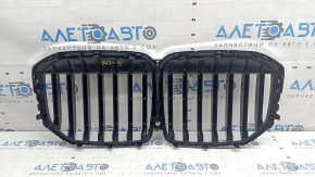 Grilă radiator BMW X7 G07 19-22 fără vedere nocturnă, sub cameră, crăpată, ciobită