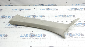Ornament stâlp față, stânga sus BMW X7 G07 19-26 Elfenbein-Weiss, cu dop, pentru curățare chimică