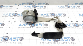 Centură de siguranță pentru al doilea rând de scaune, stânga, cu acționare manuală BMW X7 G07 19-26 bej deschis, Elfenbein-Weiss, curățabilă chimic