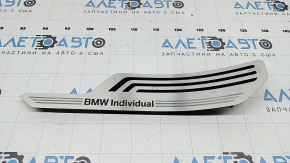 Inserție prag ușă spate stânga BMW X7 G07 19-26 cromat cu iluminare din spate pentru 6 locuri, individual, zgârieturi, crestături