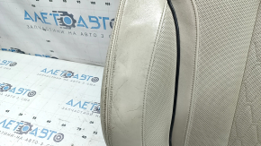 Tapițerie spătar scaun șofer BMW X7 G07 19-22, piele Vernasca, Elfenbein-Weiss, încălzită, cu ventilatoare, curățabilă chimic, piele uzată