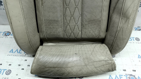 Tapițerie pernă scaun șofer BMW X7 G07 19-25 piele Vernasca, Elfenbein-Weiss, încălzită, cu ventilatoare, curățabilă chimic, piele crăpată