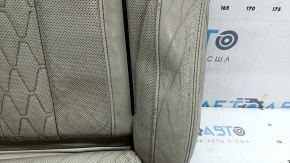 Tapițerie pernă scaun șofer BMW X7 G07 19-25 piele Vernasca, Elfenbein-Weiss, încălzită, cu ventilatoare, curățabilă chimic, piele crăpată