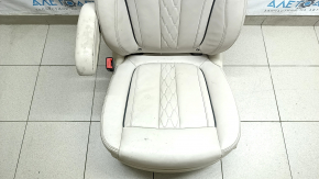 Сиденье 2 ряда левое BMW X7 G07 19-22 с airbag, электрическое, подогрев, под 6 мест, кожа Vernasca, Elfenbein-Weiss, под химчистку