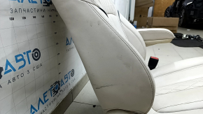 Сиденье 2 ряда правое BMW X7 G07 19-25 с airbag, электрическое, подогрев, под 6 мест, кожа Vernasca, Elfenbein-Weiss, под химчистку, надрывы задней нижней накладки