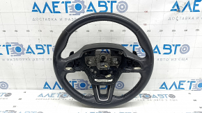 Volan fără volan pentru Ford Escape MK3 17-19, piele, încălzit, cu padele pentru schimbător, fără butoane, zgârieturi