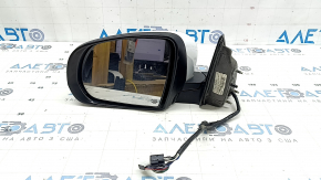 Зеркало боковое левое в сборе Jeep Cherokee KL 14-23 7+7 пинов, BSM, подогрев, подсветка, поворотник, белое, сколы краски