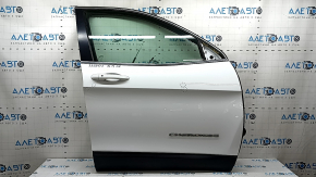 Дверь в сборе передняя правая Jeep Cherokee KL 14-18 keyless, белый PW7, тычки, вмятина, вздулась краска