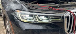 Фара передняя правая в сборе BMW X7 G07 19-22 LED с кронштейном и уплотнителем, под полировку, желтит LED