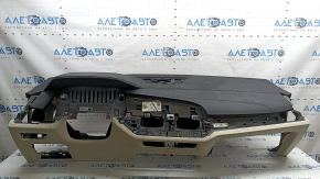 Торпедо передняя панель с AIRBAG BMW X7 G07 19-22 под проекцию, Schwarz/Elfenbein-Weiss, под химчистку