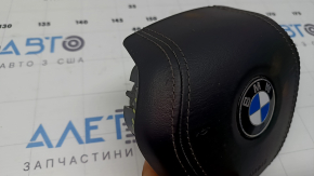 Airbag în volanul șoferului BMW X7 G07 19-26, negru, zgâriat, cutie de viteze ruginită