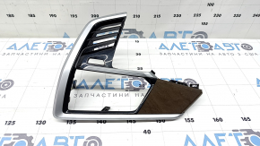 Ornamente panou față stânga BMW X7 G07 19-22 lemn de frasin lucios, cu lumini de fundal