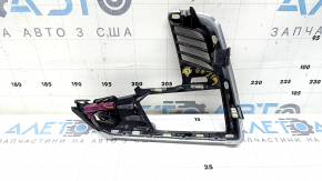 Ornamente panou față stânga BMW X7 G07 19-22 lemn de frasin lucios, cu lumini de fundal