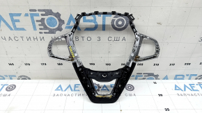 Husă volan BMW X7 G07 19-26 pentru încălzirea volanului și asistență la condus, cromată cu piele neagră, zgârieturi