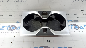 Suporturi de pahare pentru consola centrală față BMW X7 G07 19-25, negre cu crom, zgârieturi