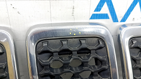 Grilă radiator Jeep Cherokee KL 19-23 cromată, set de 7 bucăți, cu găuri pe crom
