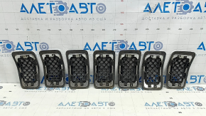 Grilă radiator Jeep Cherokee KL 19-23 cromată, set de 7 bucăți, cu găuri pe crom