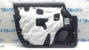 Ornament ușă, placă dreapta față, Chevrolet Equinox EV 24-26, negru, inserție superioară, piele neagră, cotieră din cauciuc negru, mâner cromat, cu iluminare din spate, fără butoane și cablaje