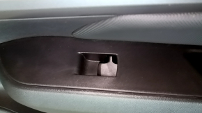 Ornament ușă, placă dreapta față, Chevrolet Equinox EV 24-26, negru, inserție superioară, piele neagră, cotieră din cauciuc negru, mâner cromat, cu iluminare din spate, fără butoane și cablaje