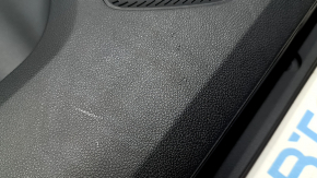 Ornament ușă, față stânga, Chevrolet Equinox EV 24-26, negru, inserție superioară, piele neagră, cotieră din cauciuc negru, mâner cromat, cu iluminare din spate, fără butoane și cablaje, zgârieturi