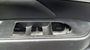 Ornament ușă, față stânga, Chevrolet Equinox EV 24-26, negru, inserție superioară, piele neagră, cotieră din cauciuc negru, mâner cromat, cu iluminare din spate, fără butoane și cablaje, zgârieturi