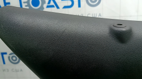 Ornament ușă, spate stânga, Chevrolet Equinox EV 24-26, negru, inserție superioară, piele neagră, cotieră din cauciuc negru, mâner cromat, cu iluminare din spate, fără butoane și cablaje, zgârieturi