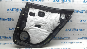 Ornament ușă, spate stânga, Chevrolet Equinox EV 24-26, negru, inserție superioară, piele neagră, cotieră din cauciuc negru, mâner cromat, cu iluminare din spate, fără butoane și cablaje, zgârieturi