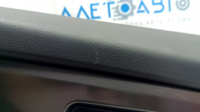 Ornament ușă, placă spate dreapta, Chevrolet Equinox EV 24-26, negru, inserție superioară, piele neagră, cotiera din cauciuc negru, mâner cromat, cu iluminare din spate, fără butoane și cablaje, zgârieturi