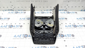 Ornament consolă centrală spate inferioară pentru BMW X7 G07 19-26 Schwarz pentru 6 locuri, cu ornamente laterale și suport pentru pahare, cu buton non-standard, zgârieturi, uzat