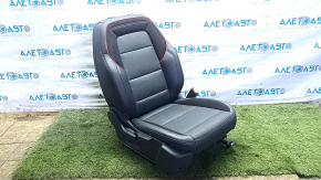 Scaun pasager Chevrolet Equinox EV 24-26, piele neagră, cusături roșii, albastre și gri, cu airbag, mecanic, încălzit, cu blocabil
