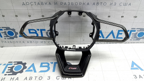 Husă volan neagră pentru Chevrolet Equinox EV 24-26, husă neagră lucioasă, mulaje gri închis, crăpătură, elemente de fixare rupte