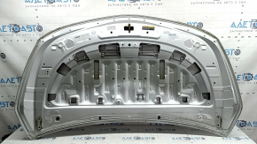 Capotă nefinisată Toyota Prius 50 Prime 17-22 aluminiu, argintiu 1F7, denivelări, coroziune a cârligului de blocare a capotei, în lipici