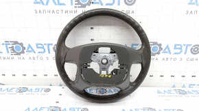 Руль голый Toyota Camry v40 07-11 кожа, коричневый, без накладки, без управления круизом, потерт, царапины