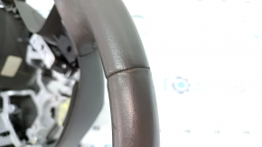 Руль голый Toyota Camry v40 07-11 кожа, коричневый, без накладки, без управления круизом, потерт, царапины