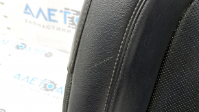 Tapițerie spătar scaun șofer pentru Jeep Cherokee KL 19-23, piele neagră, perforată, ventilată, încălzită, zgârieturi, uzată